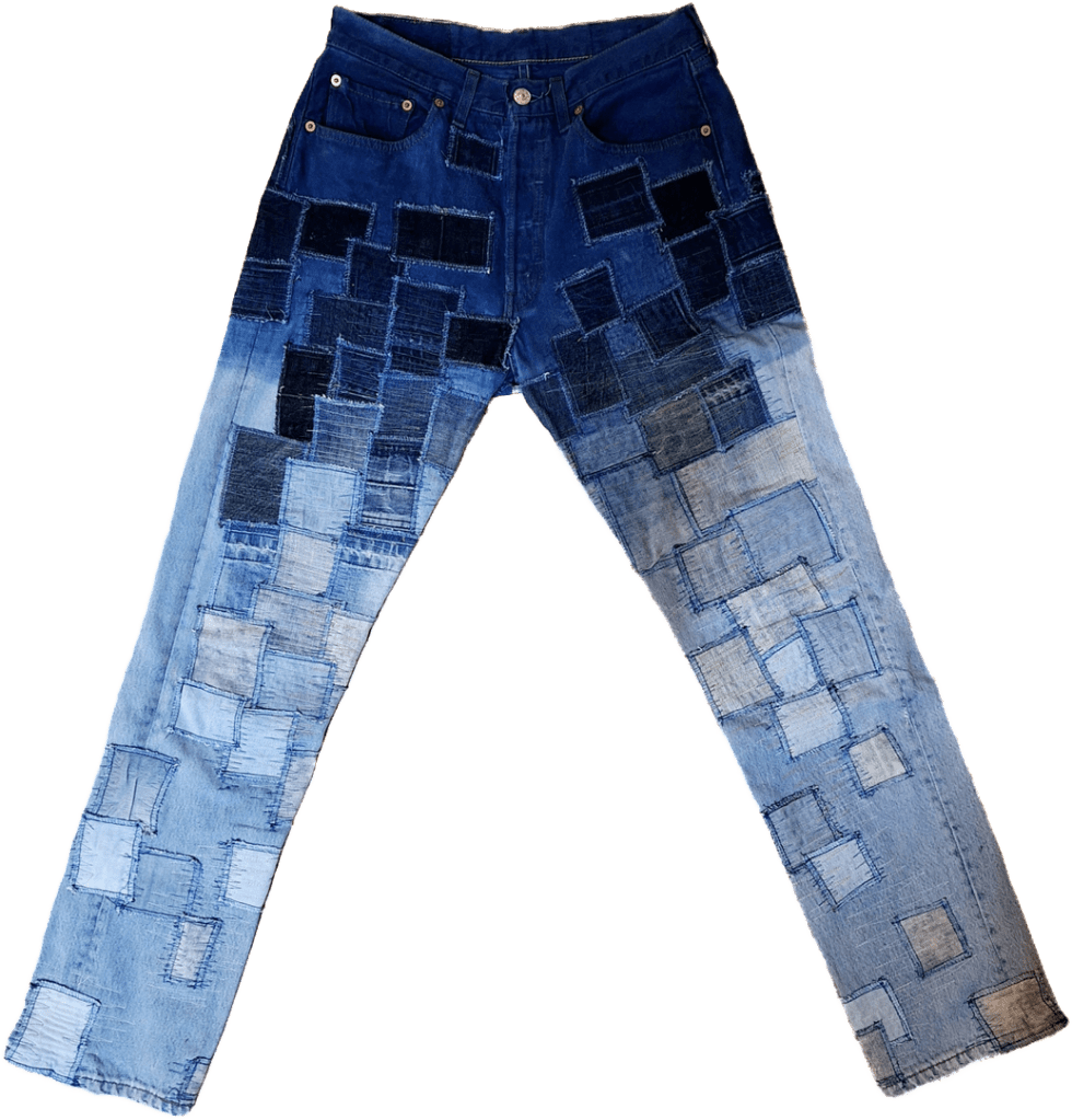 Ombré
Basis Jeans: Levis W - 501
Mit Indigo nachgefärbt
Besitz: offen